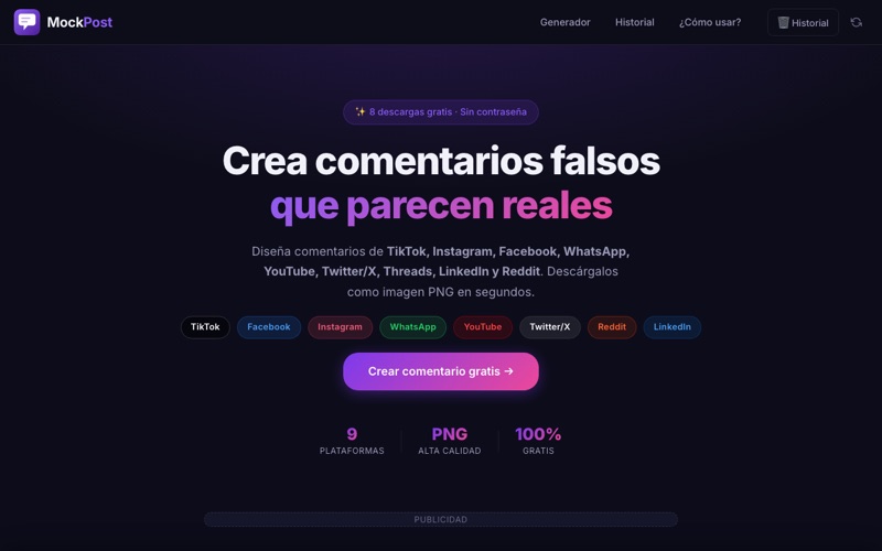 PostMockup - captura de pantalla