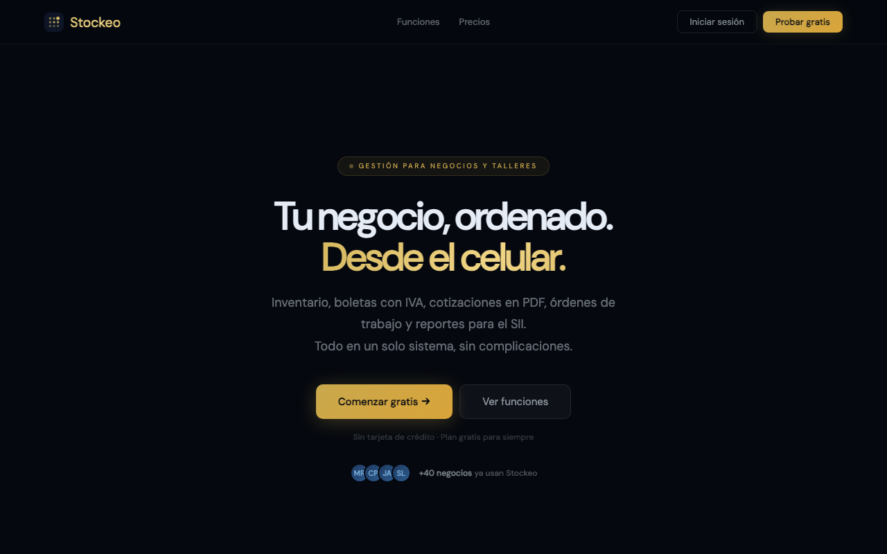Stockeo - Sistema de gestión para negocios